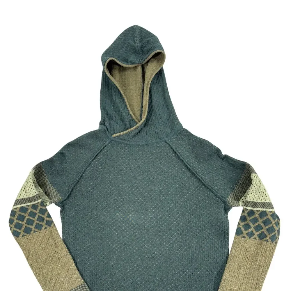 Krimson Klover Merino Wool Silk Hoodie Sweater M Gorpcore Après Ski Tunic